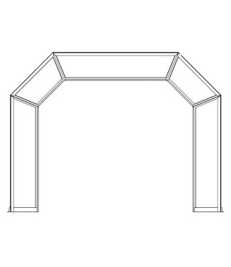 Holz show arch plexiglass top transparent glass (+100)