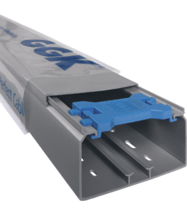 Plastic cable tray gray H60x200mm