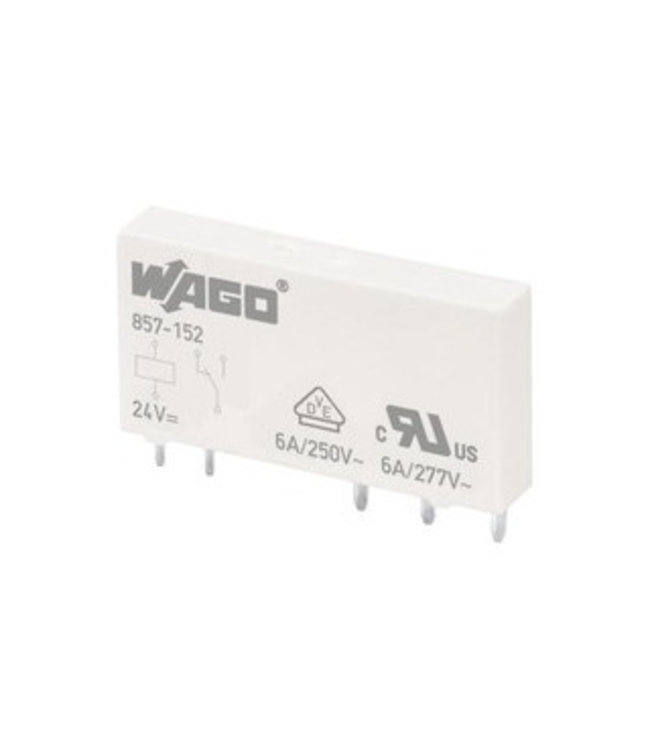 Wago relaisvoet incl relais met led 24vdc 4x NO/NC