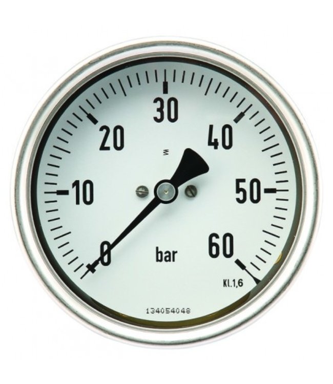 Stainless steel pressure gauge -250mbar 63mm 1/4 "rear for Esta installation