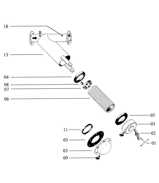 UDI rubber under 3" indoor filter, type 3000 series