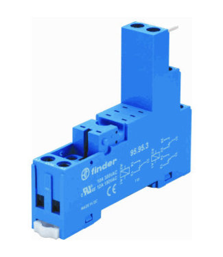 Finder plug-in relay base 40, double-pole, terminal spring
