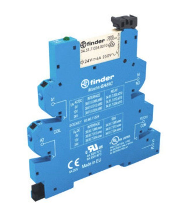 Finder relay base single track 24V AC/DC 39.01.024.0060