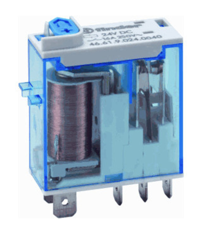 Finder type 46 steek relais 24VDC 5 pins 16A