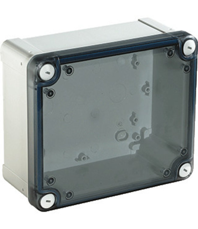 Plastic installation cabinet 255x175x80, lid transparent