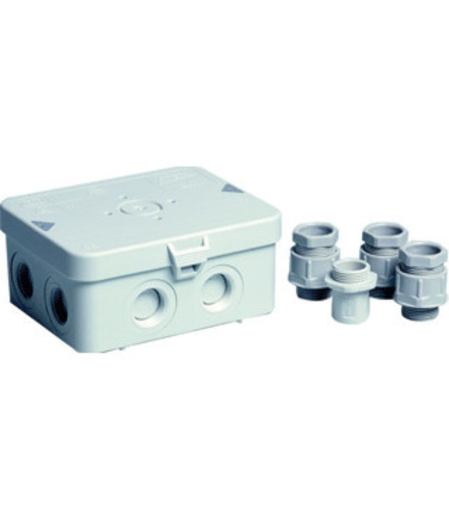 Kabeldoos/lasdoos 120x95x45 incl 3 wartels M20