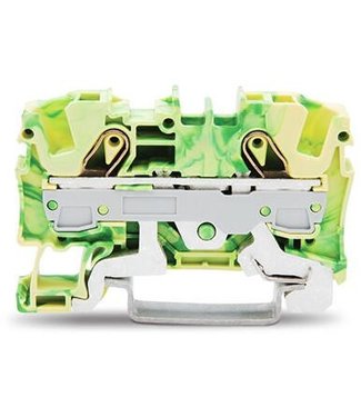 Wago 1-level earth terminal thick, green/yellow 2.5-6.0mm²