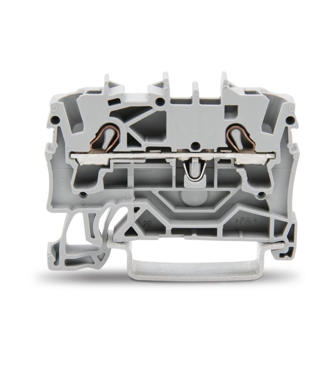 Wago 1-etage schakelklem dun, grijs 0,25-2,5mm²