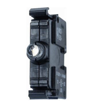 Contactelement met led M22 rood 24v front montage