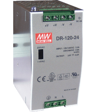 Meanwell power supply 5A 24vdc, 230v