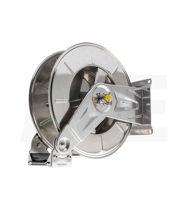 Stainless steel hose reel with spring return for 35meter hose