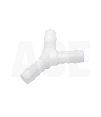 Kunststof Y slangverbinder 13mm wit