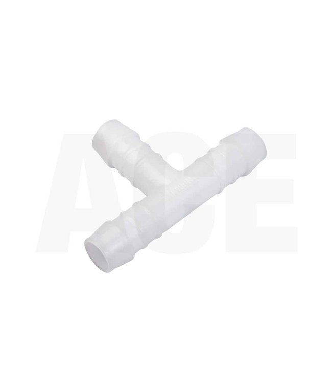 Plastic T hose connector 13mm white