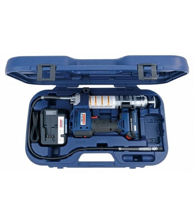 Lincoln battery grease gun including charger and 1 battery