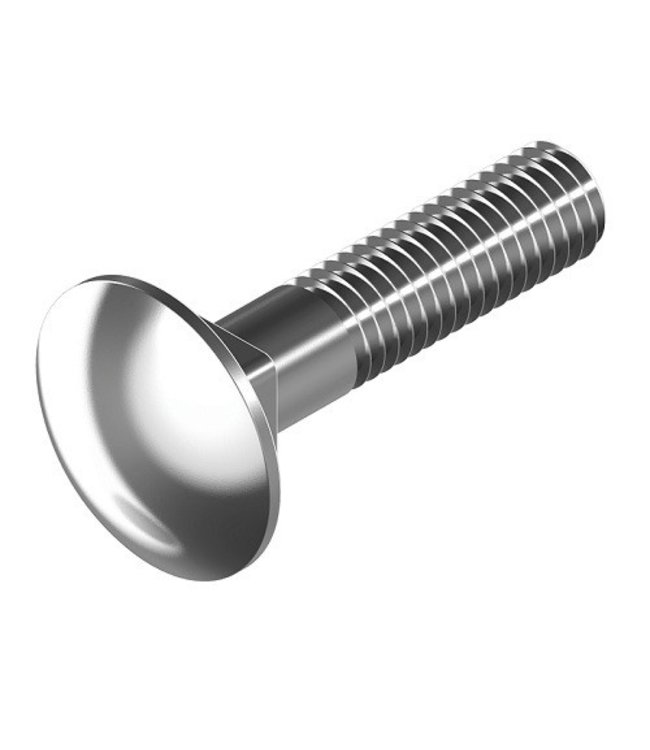 Stainless steel carriage bolt M6 x 16 for gutter mounting