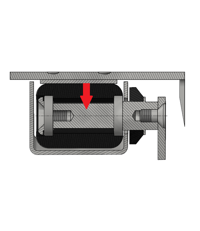 Holz shaft for roller mirror flush ML