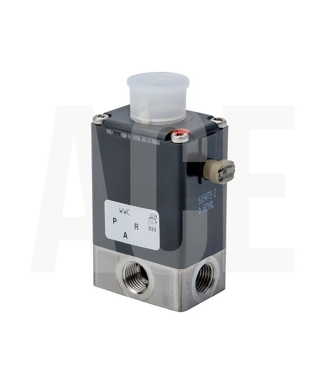 Burkert stainless steel air valve 1/4" 24vdc