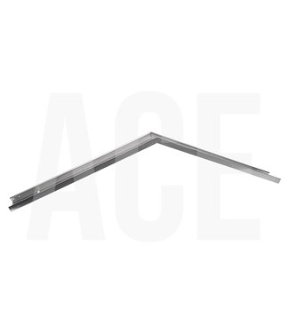 ACE stainless steel gutter H53x80mm 2x1400mm welded with 45gr angle