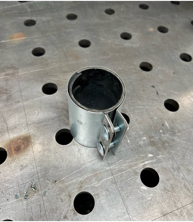 Tube clamp vacuum cleaner tube galvanized 50mm, black gasket