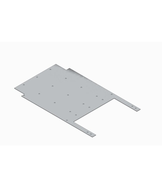 RVS slijtplaat dual-lane Omkeerzijde