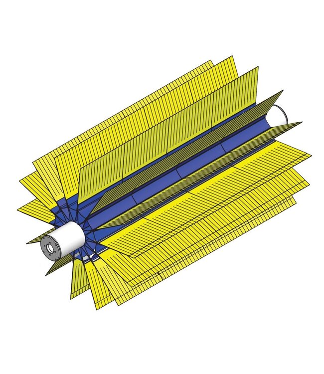 Dry roof roller complete set