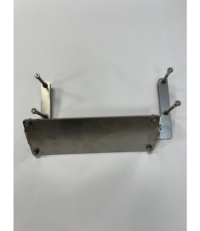 Stainless steel Led panel bracket for placing tube 80x80 complete