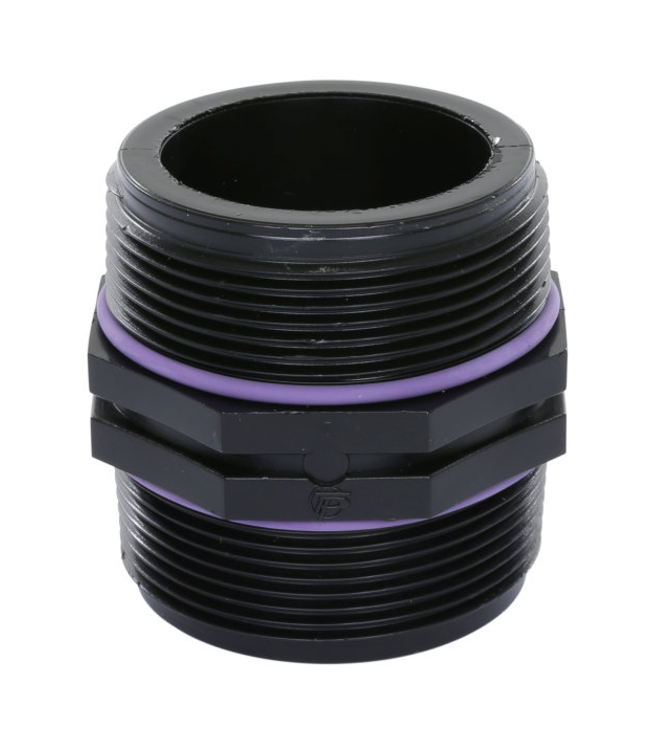 PVC dubbelnippel 1" voor elephant ear