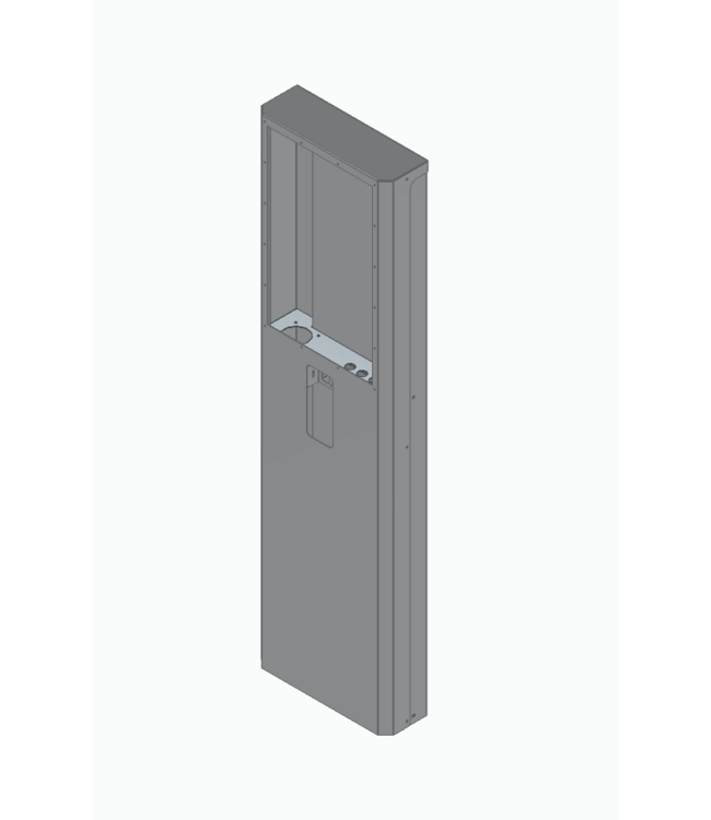 RVS ACE kentekencamera zuil met tv scherm