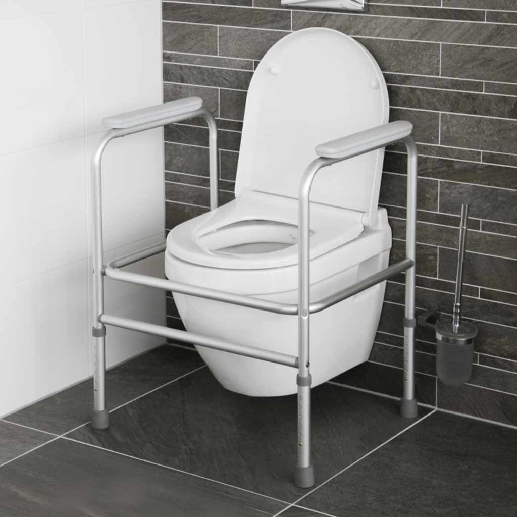 Toiletframe | Atlantis | Toiletsteun | Sta-op hulp verstelbaar | WC steun | Met armleuningen | Aluminium | PR50305 afbeelding