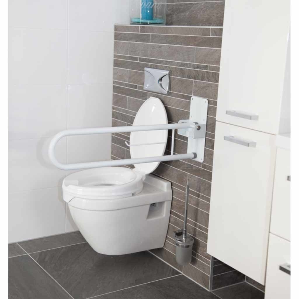 WC Wandbeugel opklapbaar | Atlantis | WC beugel | Toiletsteun | Toiletbeugel | Wit | PR50070 afbeelding
