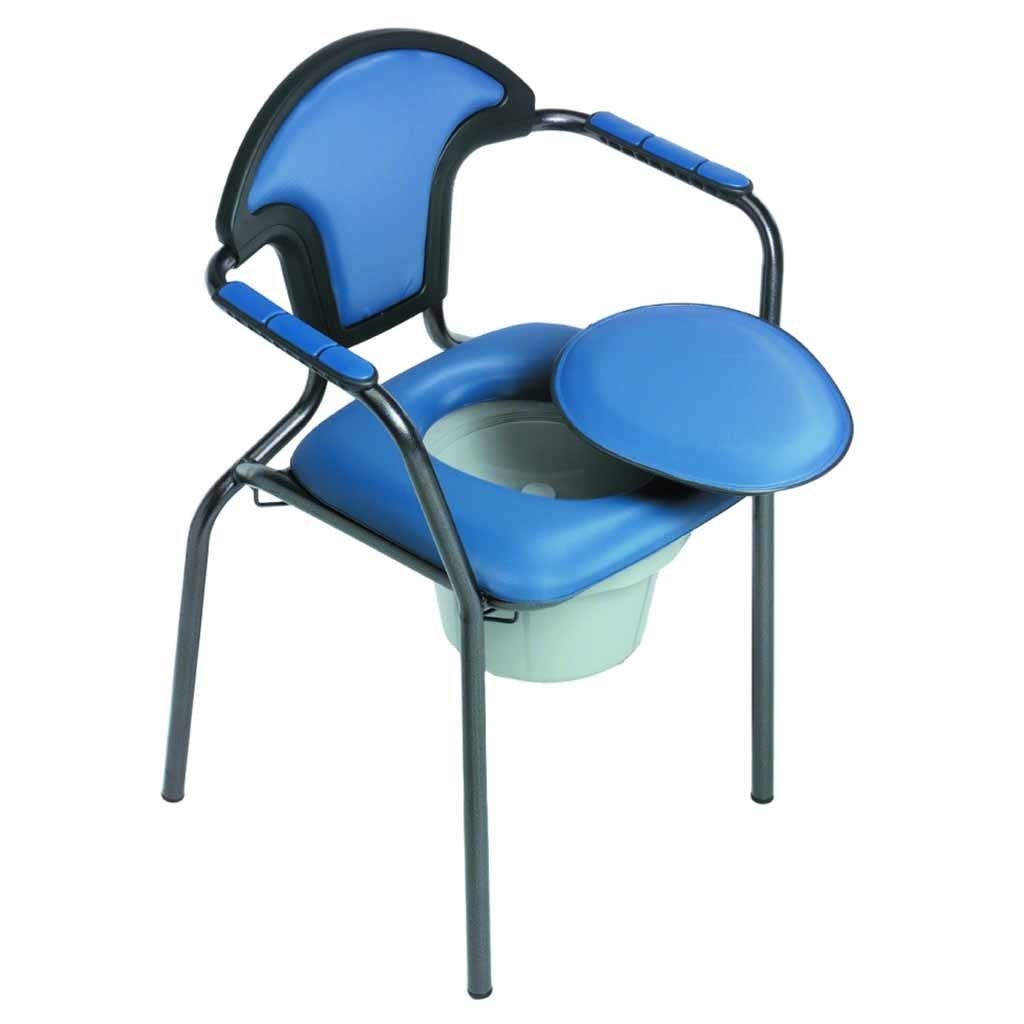 Toiletstoel Blauw | Zithoogte 48 cm | Zachte zitting | WC stoel | Po-stoel | PR50545-S afbeelding