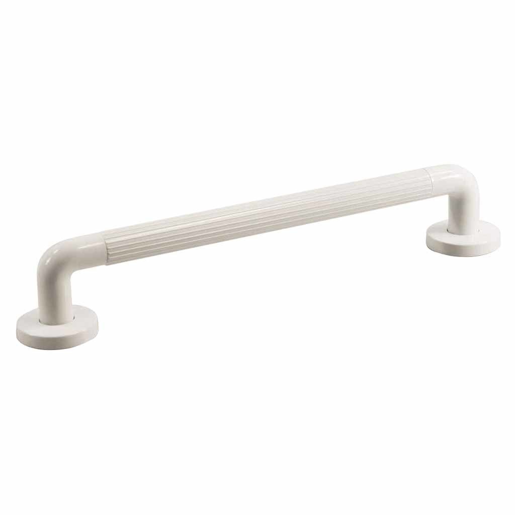 Kunststof handgreep | Lengte 38 cm | Kleur wit | Met ribbels | Schroefbevestiging afbeelding