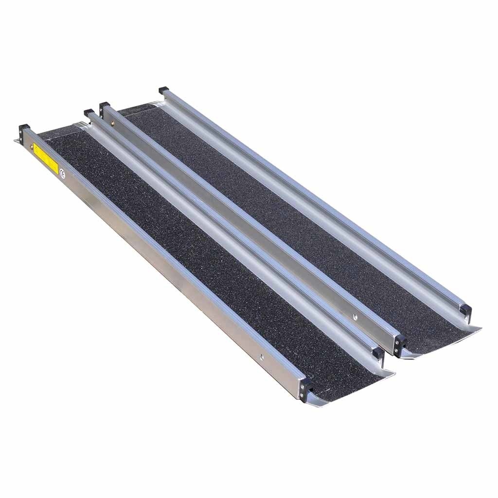Uitschuifbare rolstoel oprijplaat | Lengte 183 cm | Set van 2 oprijplaten | VA147M afbeelding
