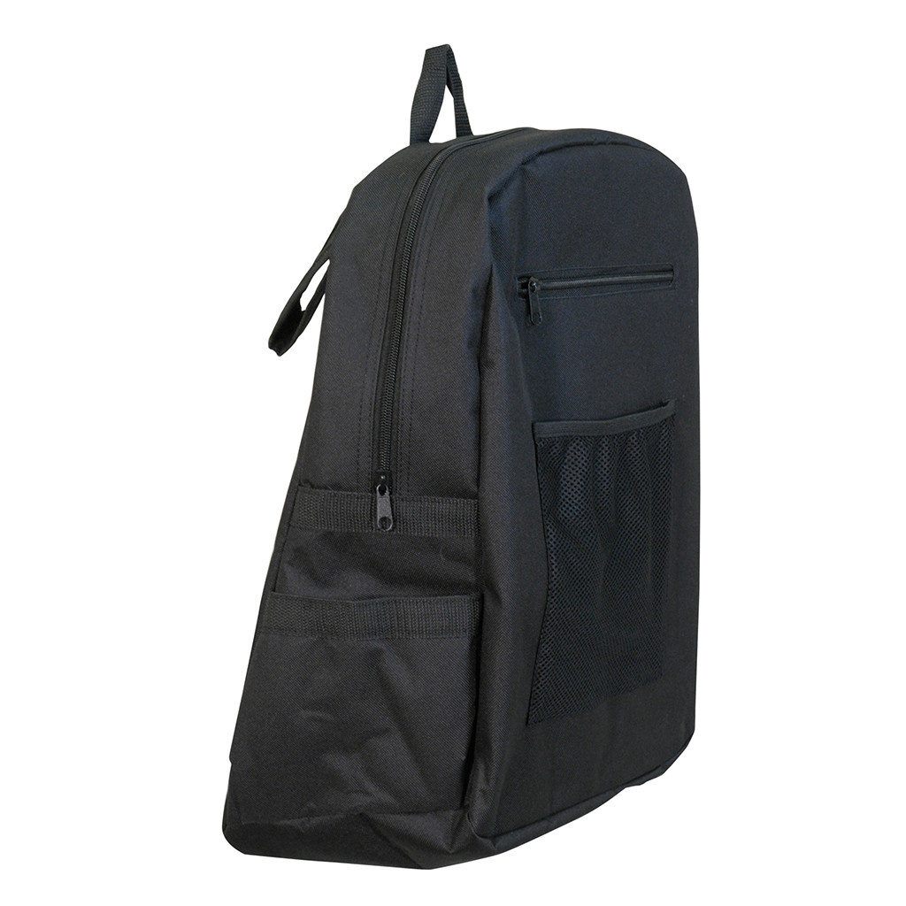 Rolstoeltas Deluxe met voering | Afmetingen 47 x 39 x 20 cm | Voor over de duwgrepen | Meerdere vakken | Nylon | Zwart | VA136SS afbeelding