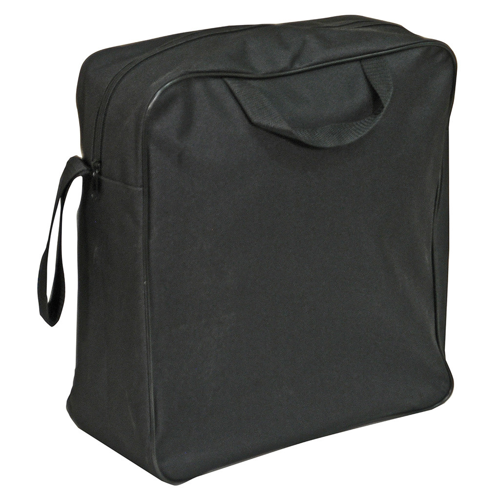 Rolstoeltas achterzijde | Afmetingen 38,5 x 36 x 16 cm | Groot vak met rits en lussen | Nylon | Zwart afbeelding