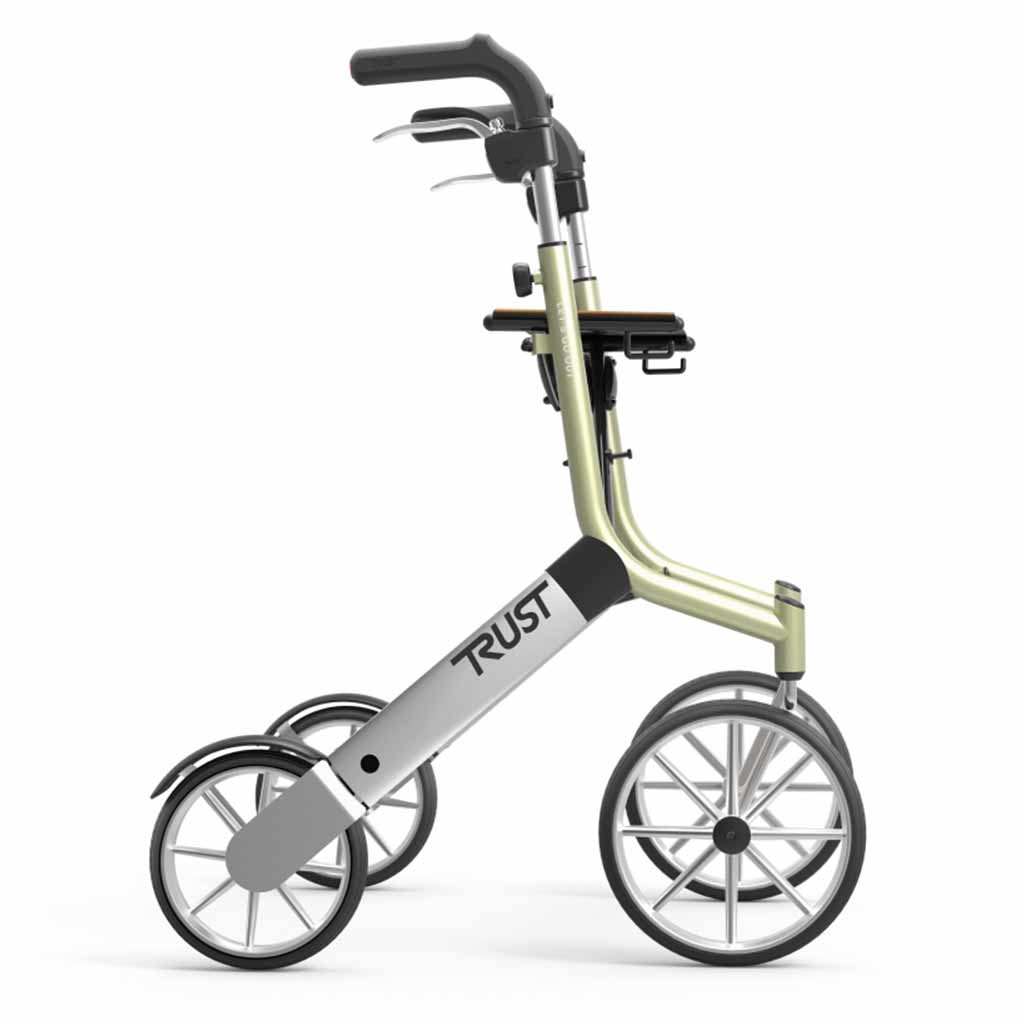 Lichtgewicht rollator Let&apos;s Go Out (6,2 kg) | TrustCare | Beige | Grote wielen | Design | Weggewerkte remkabels | TCOUTBE0150 afbeelding