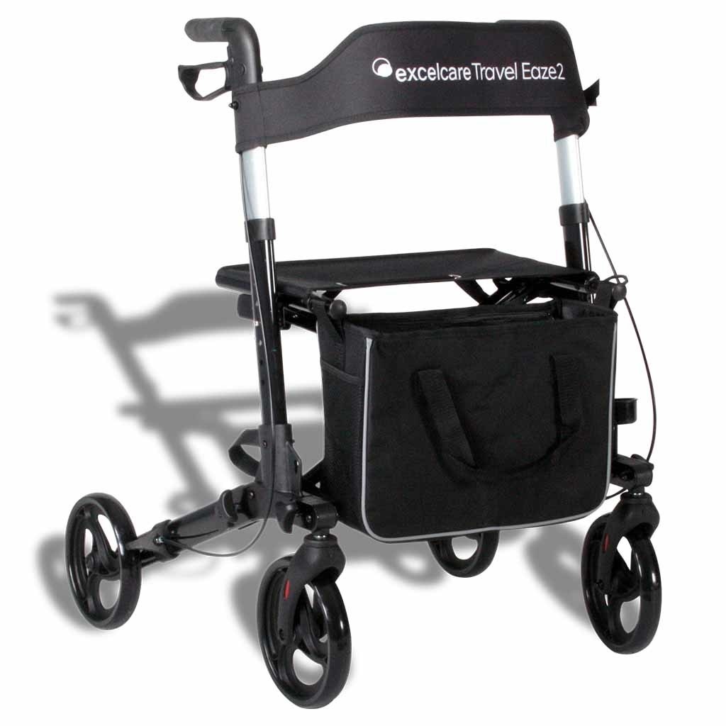 Lichtgewicht rollator Travel Eaze 2 (8 kg) | ExcelCare | Dubbel inklapbaar | Ebony Black | 24300700 afbeelding