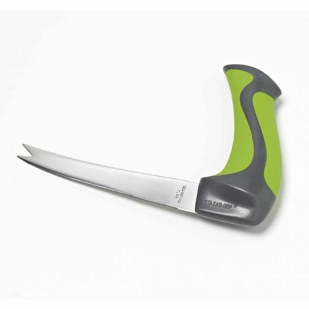 Vorkmes met gehoekt handvat | Lengte mes 14 cm | Roestvrijstaal | Anti-slip handvat | Vaatwasmachine bestendig | PR63017 afbeelding