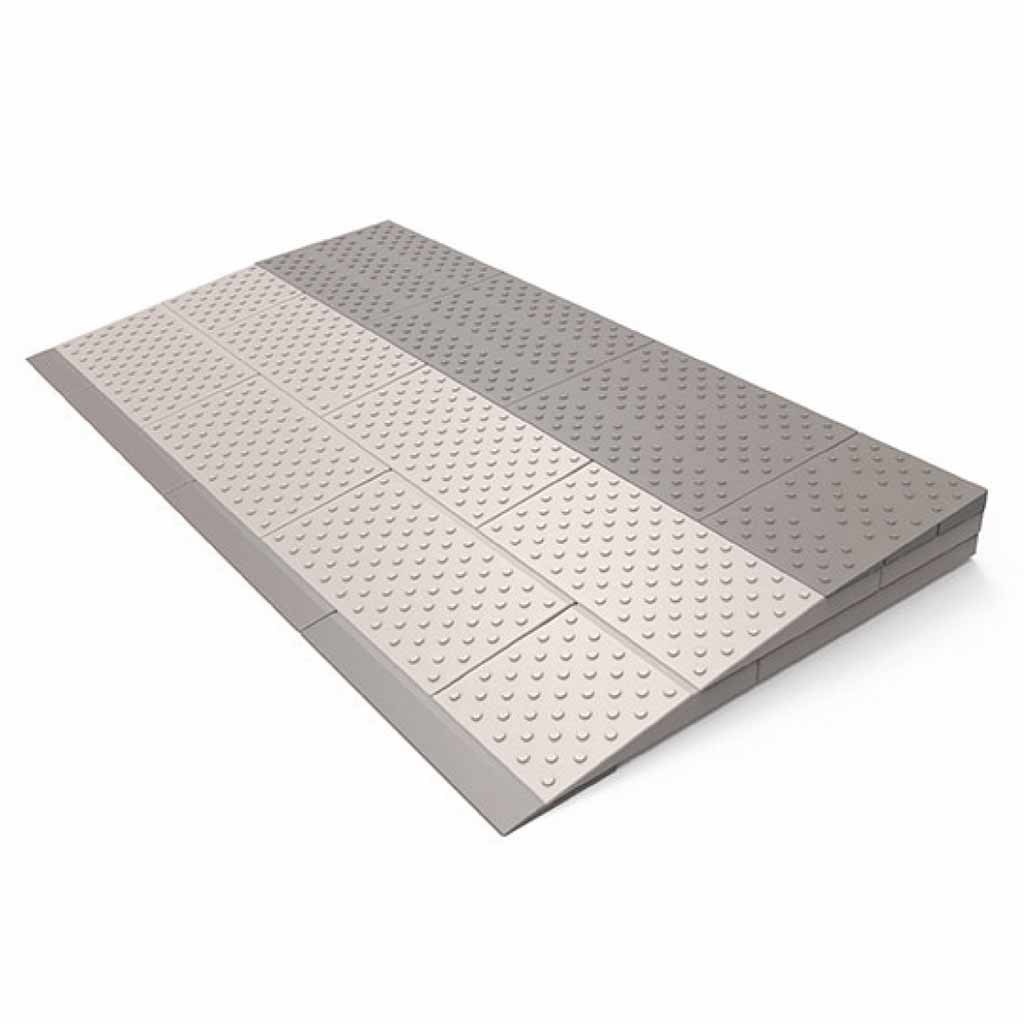 Drempelhulp modulair systeem | 3 Laags - 84 x 45 x 6 cm | Voor rollator en rolstoel | Drempelhulpen | Oprijplaten | SecuCare | PR30332 afbeelding