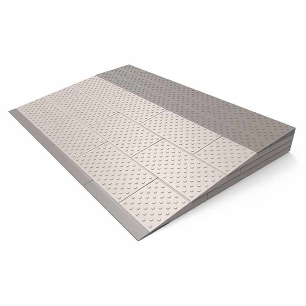 Drempelhulp modulair systeem | 4 Laags - 84 x 57 x 8 cm | Voor rollator en rolstoel | Drempelhulpen | Oprijplaten | SecuCare | PR30333 afbeelding