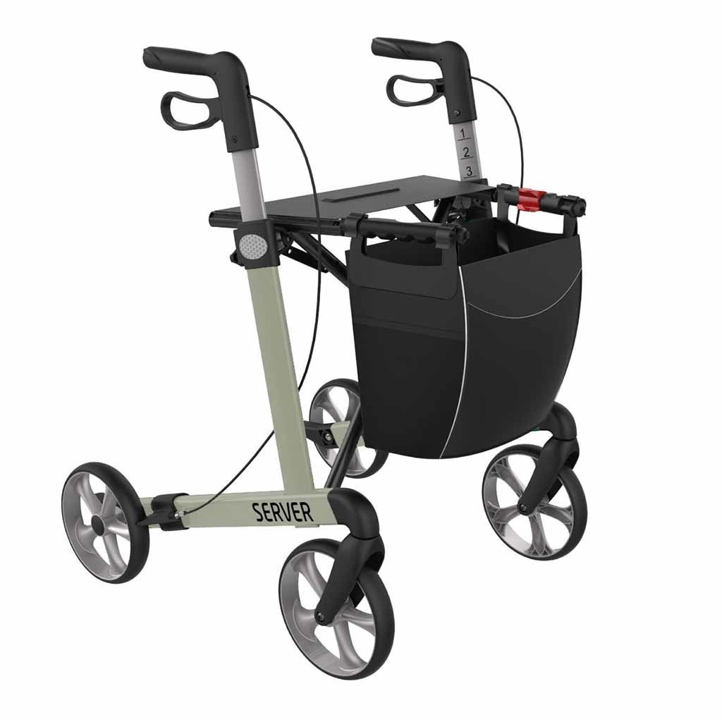 Lichtgewicht rollator Server (7 kg) | Rehasense | Medium | Champagne | SRCHM550 afbeelding