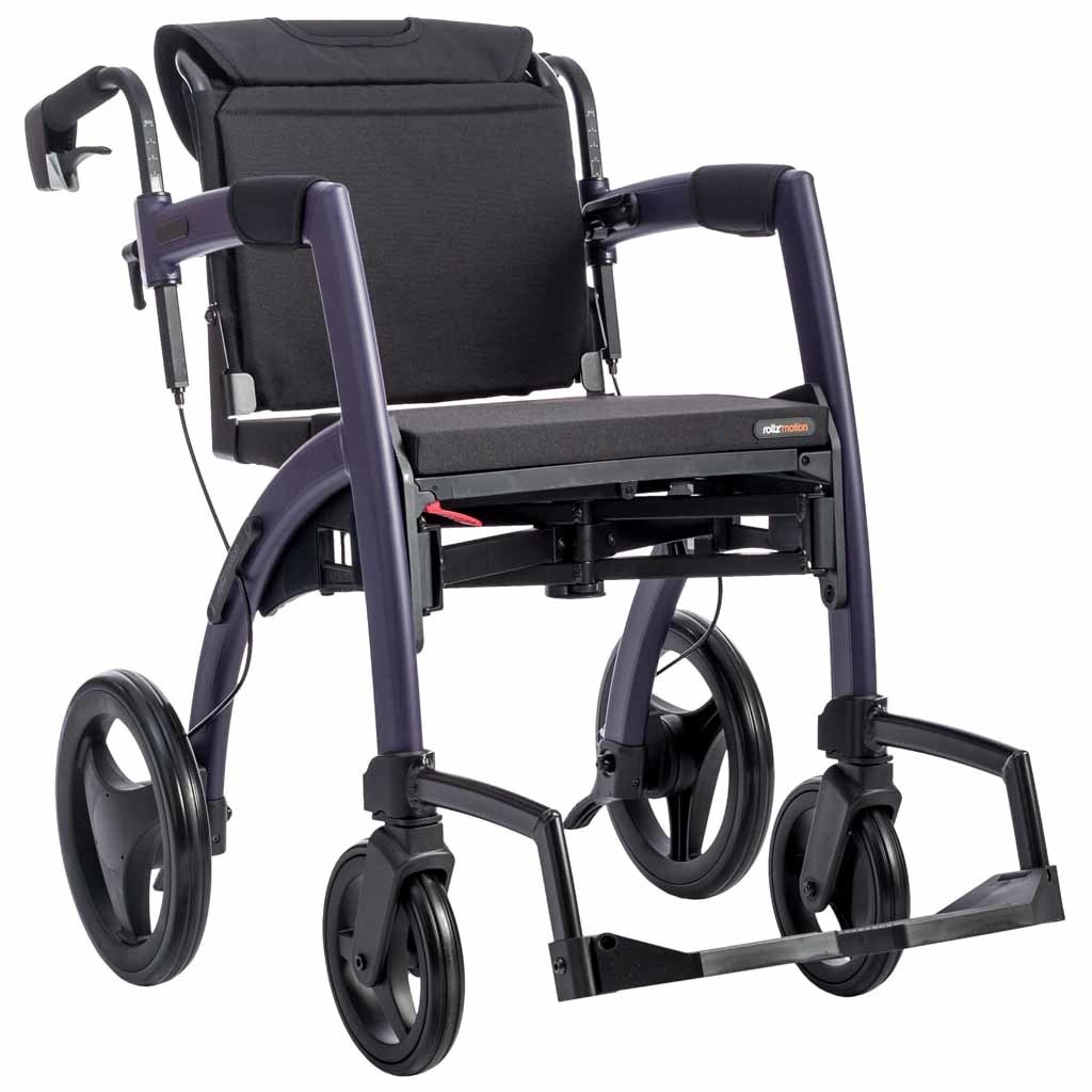 Rollz Motion 2.1 - Rolstoel en Rollator in één | Design rollator | Dark purple | 2010RM0023 afbeelding