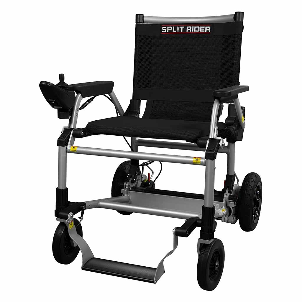 SplitRider Elektrische opvouwbare rolstoel (12 kg) | Rolstoel met joystick | Zwart | Geschikt voor het vliegtuig | e-AS0001 | e-Ability afbeelding