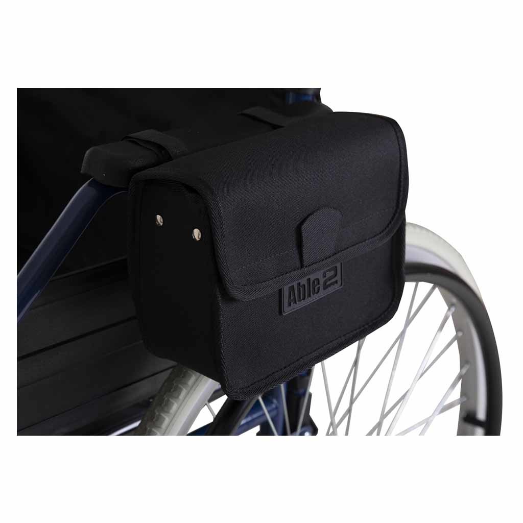 Rolstoel armleuningtas universeel | Splash | Afmeting 21 x 15 x 8 cm | Tas zijkant met klittenband | Zwart | PR34063 afbeelding