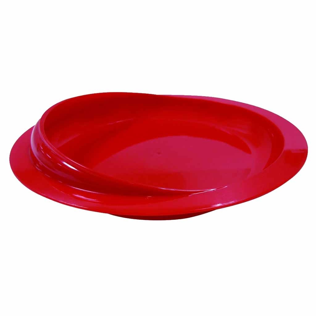 Schepbord met zuignap | Geschikt voor éénhandig gebruik | Vaatwasmachinebestendig | Rood | PR65658-R afbeelding
