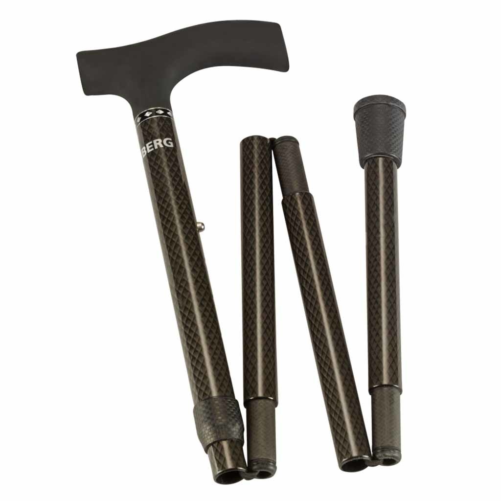 Carbon wandelstok opvouwbaar | Met soft handvat | In hoogte verstelbaar van 85 - 95 cm | Wandelstokken | Lichtgewicht | OS13801-Z afbeelding