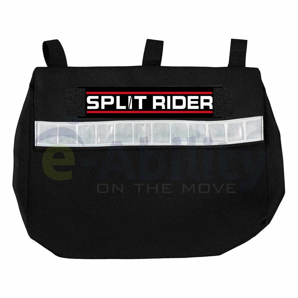 Rugleuning tas voor SplitRider elektrische rolstoel | e-Ability | 1 vak | Met reflectie | Zwart | Nylon | e-Aa0020 afbeelding