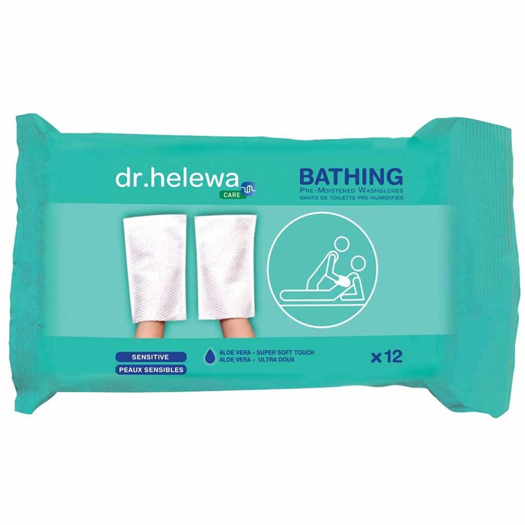 Vochtige ECO washandjes | 12 stuks | Wegwerp | Aloë vera | Groene thee extract | Dr. Helewa | DH4000 | Dr Helewa afbeelding