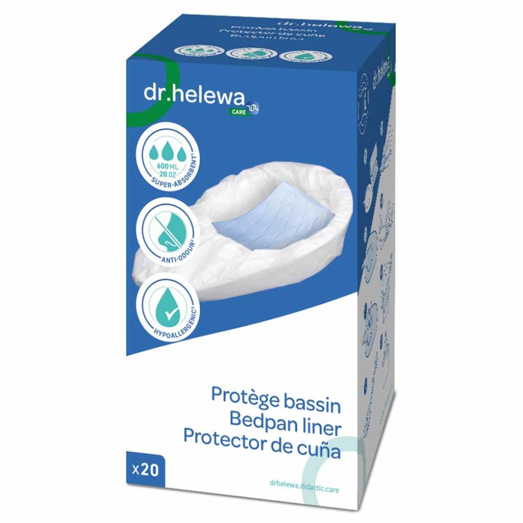 Hygiënische opvangzakken voor Bedpan | Dr Helewa | Verpakking 20 stuks | Sluitbaar | DH1000 afbeelding