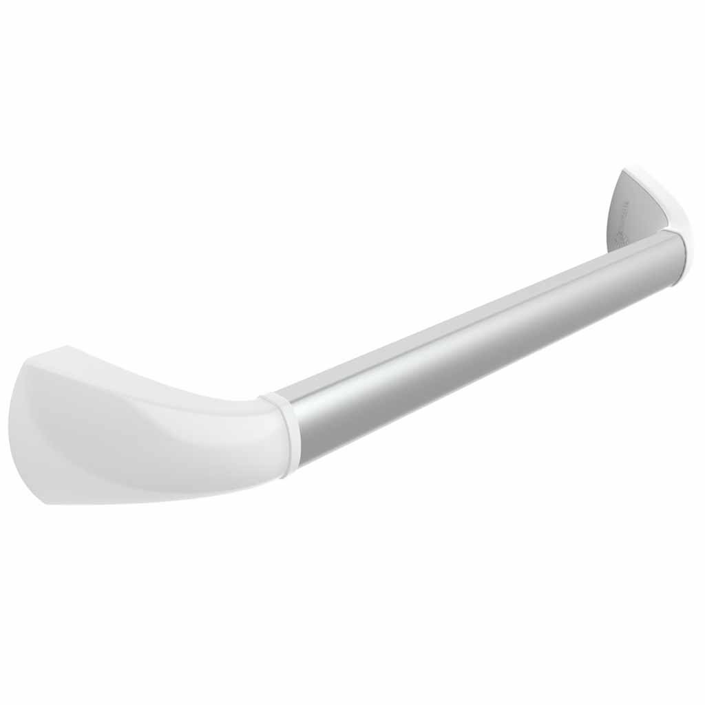Wandbeugel zilverkleurig met afdekkappen in mat wit | Kies lengte wandbeugel : 60 cm | SecuCare afbeelding